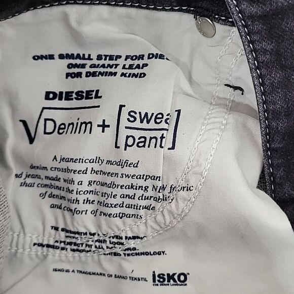 Diesel Grupee Denim + Sweat Pants Size 27 - Picture 14 of 14